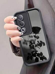 1个反光玫瑰花防摔手机壳，加厚防滑保护套，兼容 17/17 Air/17 Pro/17 Pro Max /16/16 PRO /16 PRO Max /15/15 PRO /15 PRO Max /14/14 PRO /14 PRO Max /12/13/14/11，防刮手机保护壳，国际版，非国内版 - 黑色 - 查看 4