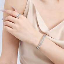 1 Bộ vòng tay và nhẫn hình tổ ong có thể điều chỉnh - Nhiều màu - Xem 1