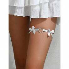 Women's Sexy Minimalist Bow Garter Belt, Gothic Style Lingerie Thigh Adjustable Garter Suspender Belt, Suitable For Halloween, Valentine's Day - Màu đỏ - Xem 8