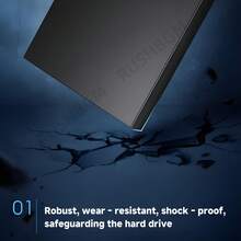 2TB High Speed Portable Portable Hard Drive, High Capacity High Speed Mobile Hard Drive, Portable 2TB, Minimalist Design, Reliable Storage, For Gamers, Students, Professionals, Compatible Model, (USB 3.0) - 查看 4
