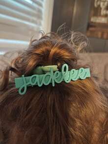 1 pieza Pinza de pelo personalizada con nombre, Moño de pelo con nombre, Pasador personalizado, Moño de pelo personalizado, Pinza de garra, Pinzas de pelo con nombre, Pinzas de pelo para niñas - Multicolor - Ver 7
