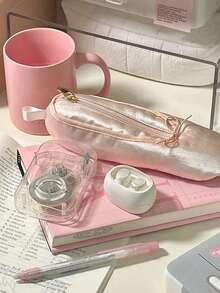 1个复古法式手工芭蕾舞鞋化妆包、铅笔盒、收纳袋 - 优雅、高品质、多功能收纳包，采用芭蕾舞鞋设计，非常适合存放化妆品、文具，是学生礼物、节日礼物、旅行洗漱用品收纳包、必备礼品、收纳包、拉链配件、美甲用品、新年礼物、圣诞礼物、生日礼物、返校季礼物、宿舍必备品。 - 粉色 - 查看 7