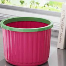 Corbeille de bureau minimaliste et créative, panier à papier sans couvercle avec anneau de pression pour la maison, pratique pour la cuisine, la salle de bain, le salon, le bureau et de multiples scénarios, poubelle de couleur transparente, design de luxe très attrayant, corbeille de bureau avec anneau de pression, grande ouverture et grande capacité, répond aux besoins quotidiens, multifonction, options de couleurs multiples. - Multiple - Voir 13