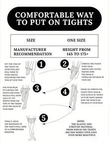 春夏欧美千禧一代辣妹斜纹提花趣味渔网袜黑色丝绸性感复古透视下摆连裤袜 - 黑色 - 查看 5