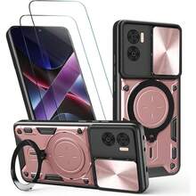 Funda para  Moto E22 y E22i 4G Capa Case - con Protector de Pantalla y Soporte de teléfono Incorporado - Rosa,42515164 - Verde militar - Ver 1