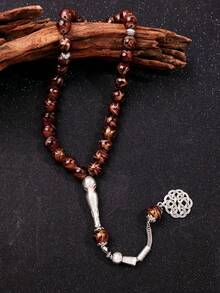 1pc 33pcs 10mm Muslim Prayer Beads Tasbih Bracelet, High Quality Gift Box Packaging, Ideal Gift For Halloween, Christmas - Multicolor - View 4