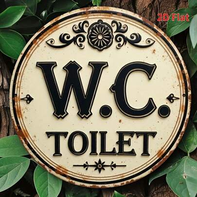 1 st. 2D platt lantgårdsplakett, för hem, sovrum, vardagsrumsinredning, väggbonad, mångsidig - 1 st. 20x20 cm (8x8 tum), förborrade hål enligt storlek