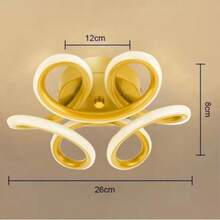 Modern LED Ceiling Light / Chandelier For Hallway, Living Room, Bedroom And Kitchen - Gold - View 11