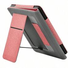 适用于 7 英寸 Kindle Paperwhite 第 12 代 (2024)、6 英寸 Kindle 第 11 代 (2024)、Kindle Paperwhite 第 11 代 (2021)、Kindle 第 11 代 (2022) 的支架保护套，带手带和卡槽（粉色） - 粉色 - 查看 7