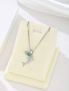 1件女士时尚沙滩海洋主题个性化鲨鱼吊坠项链，是婚礼、订婚、派对的理想礼物 - 項鍊 - 查看 4