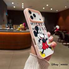 Miniso 迪士尼米奇经典红色短裤设计手机壳，透明磁吸防震，适用于iPhone 17 Pro Max/17 Pro/17 Air/17/16/15/14/13/12/11/X/XS Pro/Pro Max系列。iPhone 17 Pro Max手机壳，iPhone 17 Pro手机壳，iPhone 17手机壳，圣诞礼物，送给女朋友的好选择 - 白色 - 查看 3