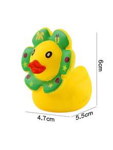 1pc Bestselling Creative Bath Toy Squeaky Small Yellow Duck, Low Decibel Squeak, Teenage Bathing Water Toy, Small Gift - Multicolor - View 7