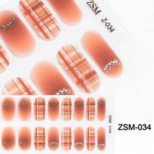 Bộ 16 miếng dán móng tay gel bán khô, màu be thạch, không cần đèn UV, chất lượng salon, bền lâu. - Màu Hồng  San hô - Xem 8