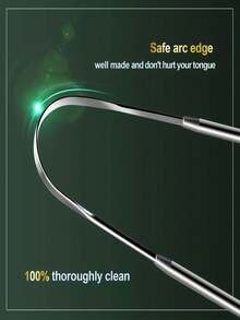 U-Shaped Stainless Steel Tongue Scraper - Tongue Scraper - Tongue Cleaning Plate - Personal Oral Hygiene Tool - Breath Freshener Tool - Silver - View 4