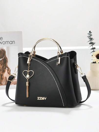New Arrival Large Capacity Fashionable Versatile Women's Handbag, Minimalist Stylish Casual Elegant Lady Tote Bag For Outdoor Shopping