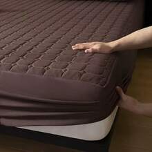 100% Waterproof Quilted Mattress Protector Cover With Elastic - Rust Brown - View 5