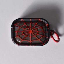 Transparent Black & Red Spider Web Design Protective Case Compatible With Apple Anti-Scratch And Drop Protection - Multicolor - View 9