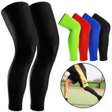 Full Length Elastic Knee Sleeve, Extended 4-Way Leg Sleeve, Comfortable 3D Contoured Knee Brace With Silicone Anti-Slip Strips, Suitable For Running, Basketball And Daily Life - Multicolor - View 7