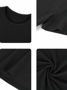 Women's 3-Piece Set, Basic Fitted Round Neck Short Sleeve T-Shirt, Suitable For Fitness, Running And Outdoor Activities Sports - Multicolor - View 4