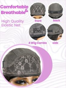 Curly Half Wig Human Hair 180% Density Glueless Wear & Go 3 In 1 Boho Waves Flip Over Headband Drawstring Wig Wear And Go Glueless Wigs For Women Natural Looking Beginner Friendly Natural Black - Natural Black - View 9