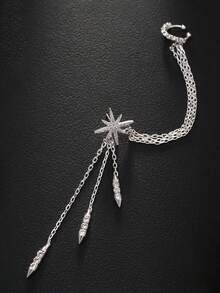 1pc Sexy Waterdrop Rhinestone Flower Zirconia Earrings, Fashionable Jewelry Gift For Friends - Water Drop - View 10