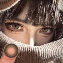 Christmas Contact Lens, Moisturizing Type, Suitable For Christmas/ Halloween / Daily Use, Single-Use For One Year, Can Be Worn Daily, Is A Selected Holiday Gift, A Prop For Creating A Christmas Atmosphere, Suitable For Makeup Parties, Birthdays And Holiday Gifts - 鏽棕色 - 查看 5