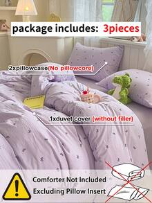 三件套可爱蝴蝶结印花被套，超柔软透气，采用优质超细纤维和抗皱面料制成，四季皆宜。可机洗，不易褪色，不易起球，不易缩水，不易起皱。简约清新的INS风设计，营造迷人卧室氛围。易于打理的床上用品套装，适用于特大号/大号/标准双人床/单人床。适合家庭、宿舍、公寓、酒店、度假租赁和送礼。 - 彩色 - 查看 9