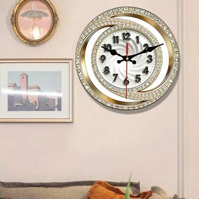 Đồng hồ treo tường 2D phẳng. 1 chiếc. Đồng hồ treo tường bằng gỗ hình kim cương đôi, thiết kế sáng tạo, không gây tiếng ồn, đồng hồ treo tường độc đáo, thích hợp trang trí phòng ngủ, phòng khách và văn phòng, có các kích thước 25/30cm (Không bao gồm pin)