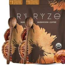 USDA Organic Mushroom Coffee 2 Pack – 6 Adaptogenic Mushrooms With MCT Oil, Lion's Mane & Turkey Tail Instant Coffee, Energy & Focus Support, 60 Servings - 360G - View 9