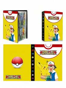 pokemon Álbum de tarjetas, álbum coleccionista de mascotas Pocket Monster que contiene 120 tarjetas - Multicolor - Ver 4