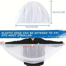 Summer Infant Stroller Mosquito Net, Universal Full Coverage Portable Foldable Baby Carriage Mosquito Net - Multicolor - View 8