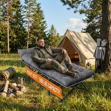 AORAN 75-Inch Folding Bed, Camping Bed, Portable Folding Guest Bed, Bearing 320/370/400/500/600 Lbs Adult Outdoor Travel Bed, Suitable For Patios And Camping Elegant Outdoor Furniture, Outdoor Only - 折疊床 - 查看 10