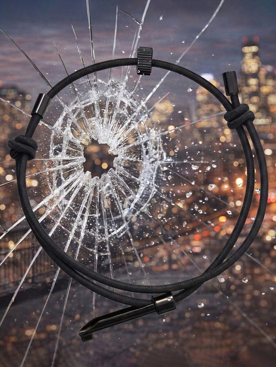 ZIRUISP Survival Bracelet - Men's Emergency Car Window Breaker Bracelet, Tungsten Steel Glass Breaker Escape Tool, Adjustable Automotive Safety Gear, Couple Gift, Adjustable Hidden Design