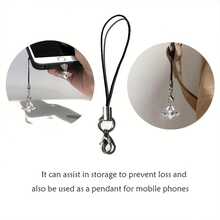 锆石心形飞翼手机防尘塞 - 配有手机挂绳，造型百变 | 寓意自由翱翔的美好愿望 | 兼容 /Type-C 充电接口 | 圣诞礼物 | 新年礼物 | 手机挂饰 - 彩色 - 查看 8