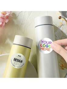 60-960PCS 3cm 4cm 5cm 6cm Custom Square Stickers Custom Labels Square Labels Custom Waterproof Stickers Custom Stickers - Round - View 5