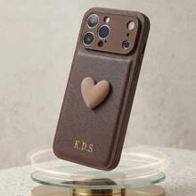 定制可爱3D爱心手机壳，兼容 17/16/15/14/13/12/11 Pro Max/17/Air/15/14 Plus，兼容三星Galaxy S25/S24/S23/S22/S21 Ultra Plus/A55/A54/A53/A52/A34/A33/A32/A15/A14/A13/A12，兼容小米Note 14/13/12 Pro Plus 4G/5G/Mi 14T/13T/11T Pro/11 Lite 5G/Ne，Poco X7/X5 Pro/A3/14C/13C/12 4G/5G/12C - 棕色 - 查看 4