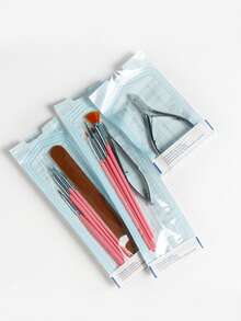 200pcs Disposable Manicure Tool Sterilization Bags, Sanding Blocks, Cuticle Pusher, Sealed Sterilization Pouches - Multicolor - View 2