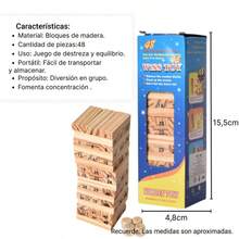 Juego de Torres de Madera - Multicolor - Ver 2