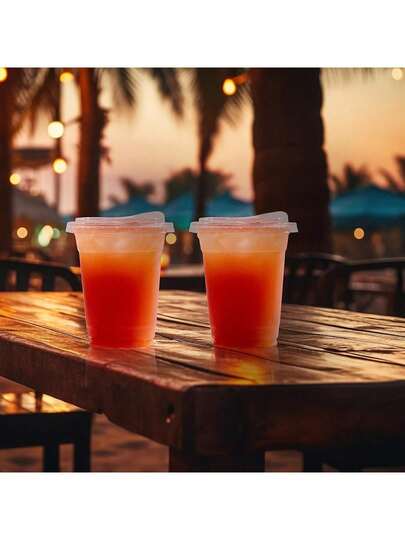 40/20 Pack 16oz Clear Plastic Cups - PET Drinkware For Ice Coffee, Smoothies, Slurpees, Milkshakes | Disposable Leak-Proof Tumblers With Strawless Sip Lids For Parties, Camping, Picnics, Holidays & Outdoor Events, Picnic Essentials, Transparent Drinkware, Lightweight Drinkware, Best For Christmas Home And Living New In Dinnerware Outdoor Supplies