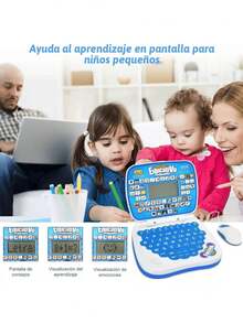 Mini Laptop Interactiva Educativa Español/inglés Niños - Azul - Ver 2