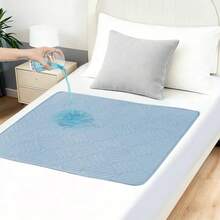 DUJUIKE Reusable Waterproof Changing Pad,Washable, Anti-Slip Absorbent, Waterproof Washable Mattress Protector, Suitable For Women During Menstruation, Incontinence, Bedwetting, Also Suitable For Adults And Elderly - Blue - View 2