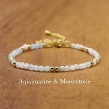 1条简约时尚天然石串珠手链,包含紫水晶、月光石、橄榄石、闪亮宝石,采用3毫米刻面珠子,精致水晶手链,适合女性日常及度假佩戴。 - 彩色 - 查看 10