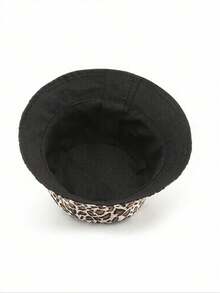 1pc Women's Reversible Leopard Print Bucket Hat - Suitable For Casual Everyday And Outdoor Use,Holiday,Travel - A - View 4