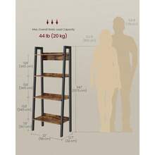 Bookcases - Rustic Brown + Black - View 7