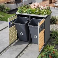 Lockable Storage Box For Bins, Two Doors, Planting Space, With Ventilation - View 3