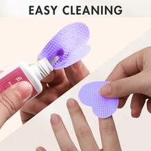 1000/400PCS Gel Nail Polish Remover Wipes, Cleaning Tools For Manicure, Professional Lint-Free Nail Polish Remover Pads, Cleaning Paper Pads, UV Gel Cleaning Paper Towels, Makeup Tools. Wholesale. Nail Art Supplies, Nail Art Tools, Back-To-School Season, Nails, Nail Stickers. Nail Art Tools. - Heart-shaped, Purple - View 5