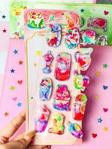 Cute And Lightweight Water-Based Stickers Create A Light And Soft Atmosphere, Adding A Fashionable Touch To Your Daily Accessories Such As Smartphones, Tablets, Laptops, And Card Holders. - Multicolor - View 12