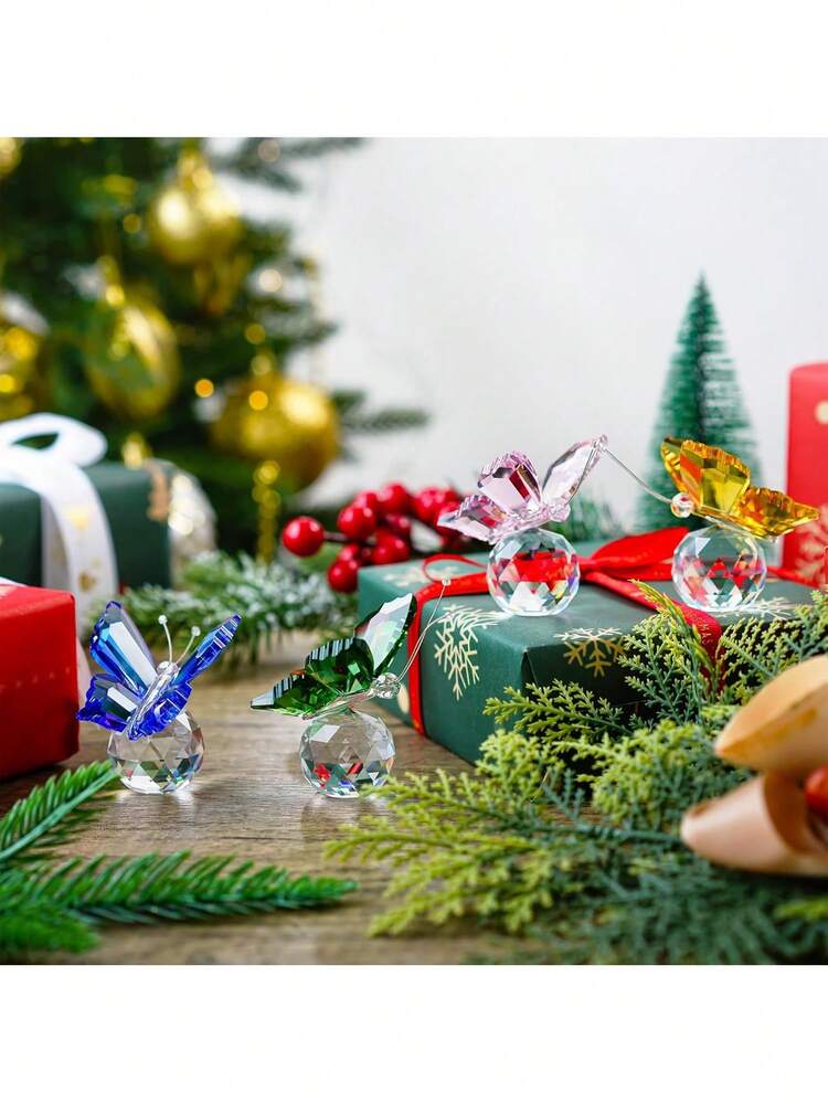 1 chiếc bướm pha lê xanh dương, bướm tím trang trí, thích hợp để trang trí bàn, làm vật trang trí trung tâm, trang trí nhà cửa, tượng bướm pha lê 3D, quà tặng sinh nhật. - Nhiều màu - Xem 8