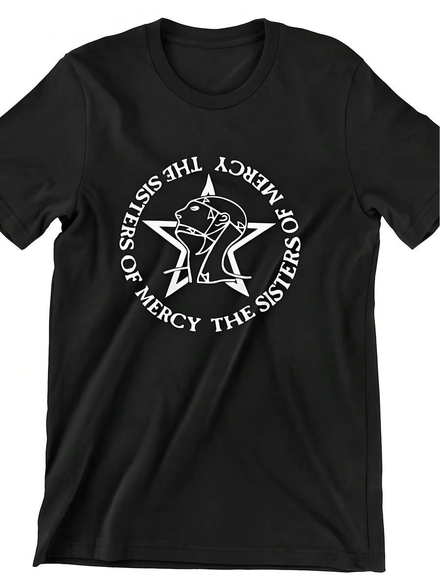 Sisters Of Mercy Post Punk 80s Retro T-Shirt - Black - View 1