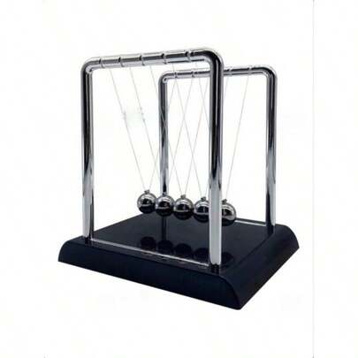Newton's Cradle Desktop Decor, Plastic Stress Relief Physics Science Toy - High-Quality Plastic And Metal Material, Exquisite Craftsmanship, Smooth Surface Without Burrs | Perfect Gift For Christmas, Birthday, Father's Day, Office Party, Helps Relieve Anxiety And Improve Attention, Decorate Desk And Home Office